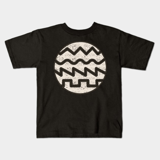 Synthesizer Waveform Kids T-Shirt by Mewzeek_T